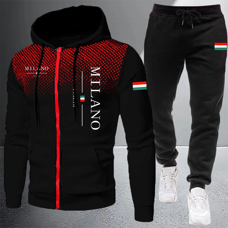 Winter Clothing Essentials - Conjunto de Moletom Masculino de Alta