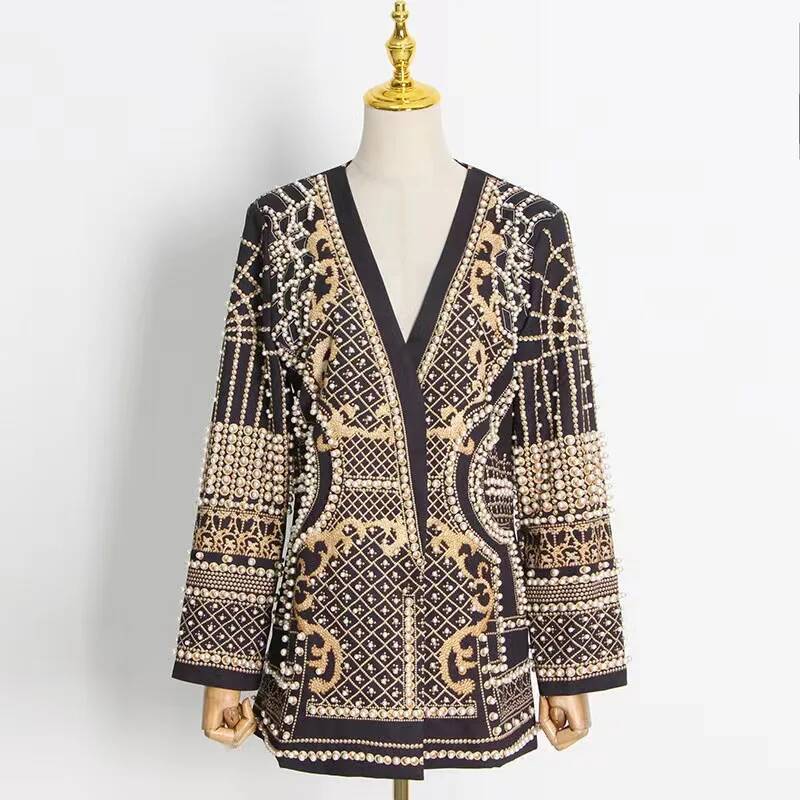 Blazers de Moda com Decote em  - Winter Clothing Taiwan avaliação e preço