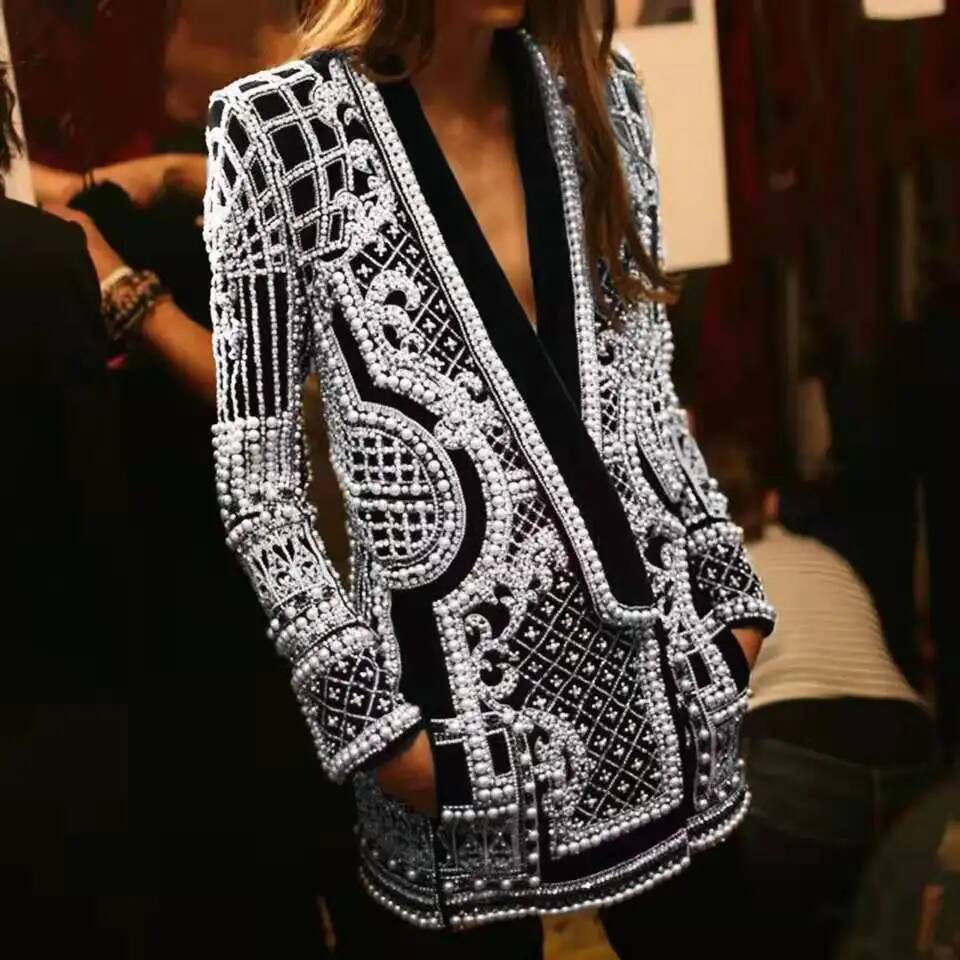 Blazers de Moda com Decote em  - Winter Clothing Taiwan avaliação e preço
