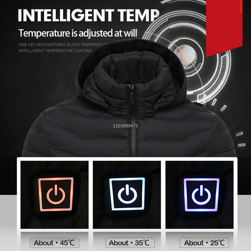 21 áreas usb jaqueta aquecida  - Winter Clothing Hiking avaliação e preço
