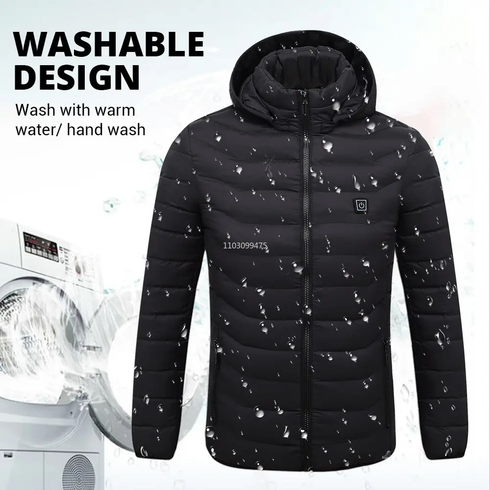 21 áreas usb jaqueta aquecida  - Winter Clothing Hiking avaliação e preço