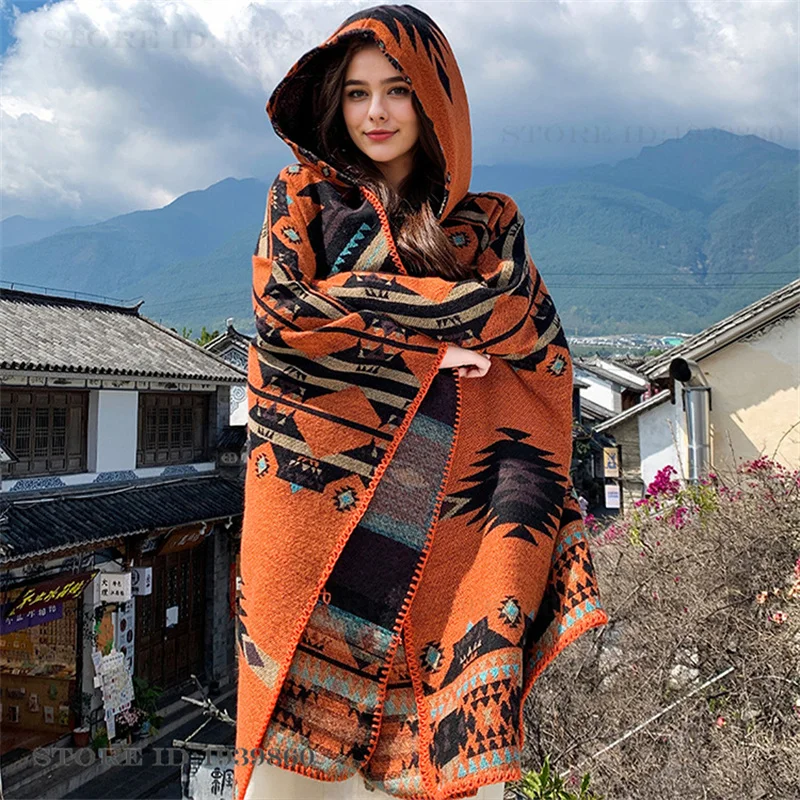 Novo Poncho Adulto com Capuz,  - Winter Clothing Essentials avaliação e preço