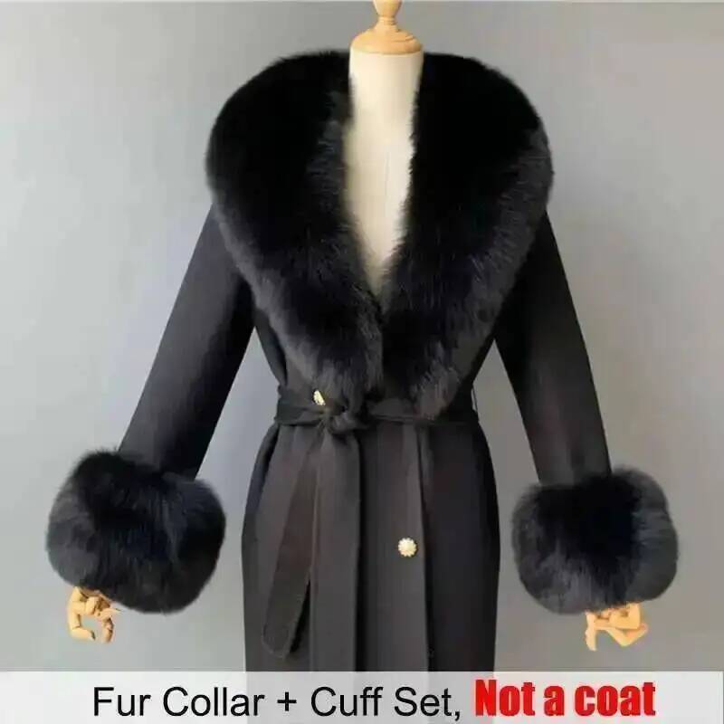 Gola de pele real e punhos con - Winter Clothing Essentials avaliação e preço